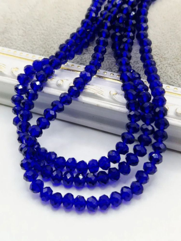 Cristale rondele 6x4 mm - Cristale rondele albastru cerneala 6x4mm - 1 buc