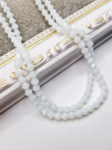 Cristale biconice albe, 4mm - 1 buc [1]