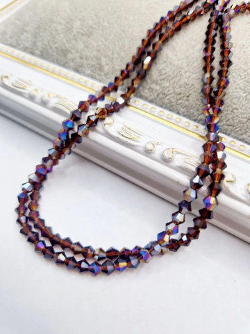 Cristale biconice - Cristale biconice dark honey 4mm - 1 buc