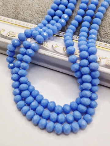 MĂRGELE - Cristale rondele bleu 6x4mm - 1 buc