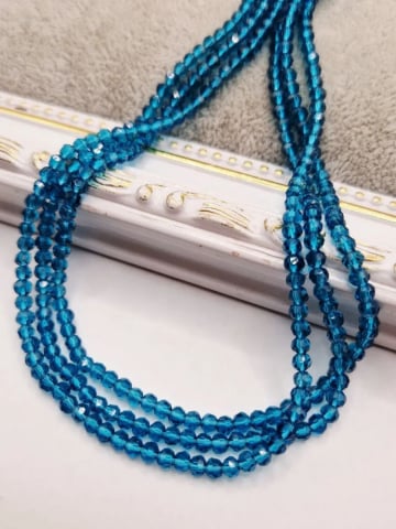Cristale rondele 3mm - Cristale blue 3mm - 1 buc