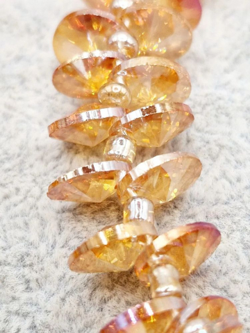 Cristale portocaliu briolete discuri 7.5mm - 1 buc [3]