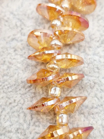 Cristale portocaliu briolete discuri 7.5mm - 1 buc [2]