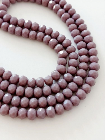 Cristale rondele 6x4 mm - Cristale rondele, mov, 6x4mm - 1 buc