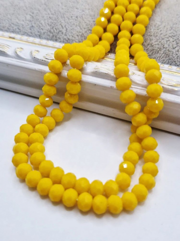 Cristale rondele 6x4 mm - Cristale rondele portocaliu 6x4mm - 1 buc