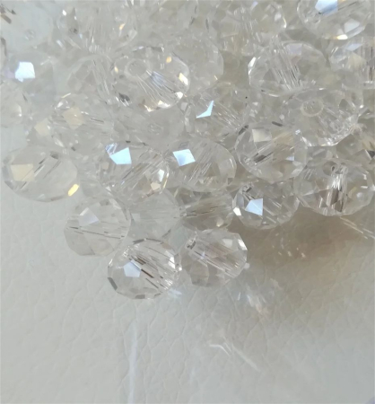 Cristale rondele, transparent, 8x6mm - 1 buc [2]