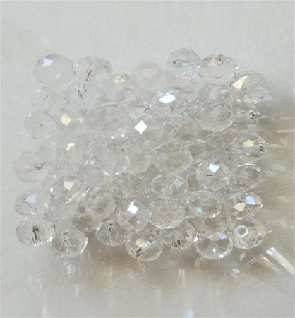Cristale rondele, transparent, 8x6mm - 1 buc [1]