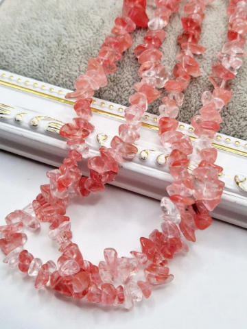 Cuart cherry, chips mediu 2cm - 1 șirag [1]