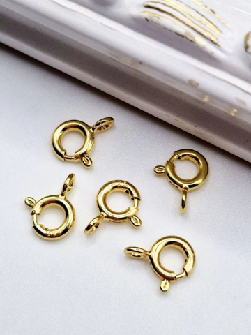 Argint - Închizătoare din argint placat cu aur 14k - 1 buc