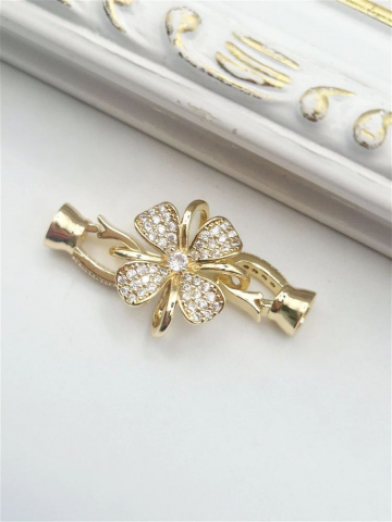 INCHIZĂTORI - Închizătoare cubic zirconia floare - 1 buc