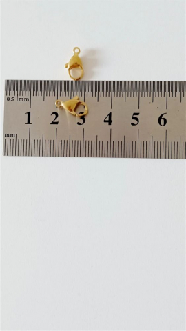 Închizătoare inox auriu, 12x6mm - 1 buc [1]