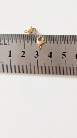 Închizătoare din oțel inoxidabil aurie, 6x9mm - 1 buc [1]