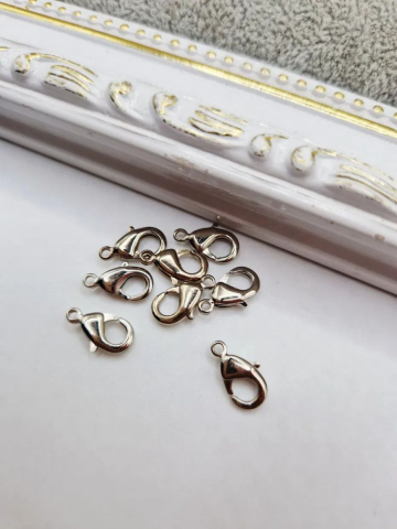 Aliaj argintiu inchis - Închizători argintiu închis 12x6mm - 1 buc