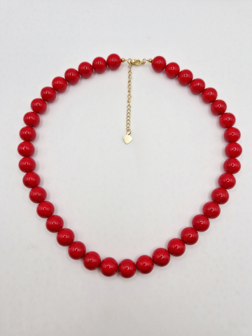 Kit creativ - Colier din Perle tip Mallorca rosii: [1]