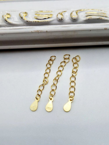 Lanț prelungitor din argint aurit 14k, 2.5cm - 1 buc [1]