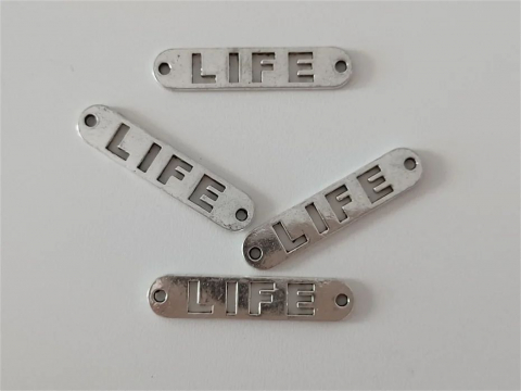 India - Link Life, argintiu, 7x30mm - 1 buc