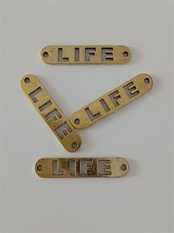 India - Link Life, auriu, 7x30mm- 1 buc