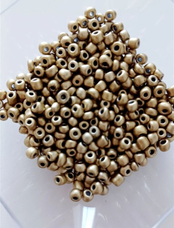 Mărgele de nisip/sticlă 4mm - Mărgele de nisip 4mm bronz