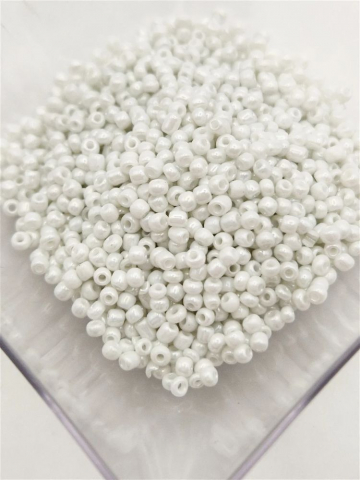 MĂRGELE - Mărgele de nisip alb perlat 2mm, pachet 30gr