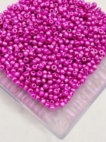 Mărgele de nisip/sticlă 2mm - Mărgele de nisip siclam 2mm - 30gr