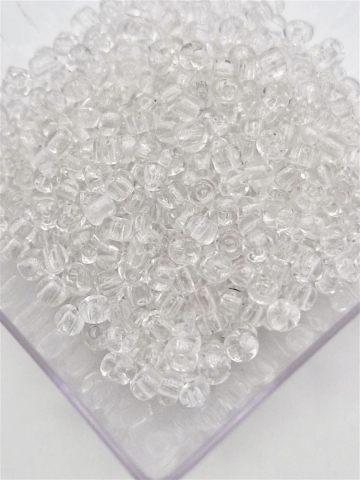 Mărgele de nisip/sticlă 4mm - Mărgele de nisip transparente de 4mm