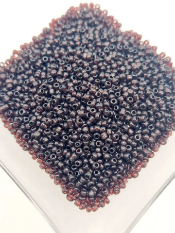 Mărgele de nisip/sticlă 2mm - Mărgele negru-violet, 2mm