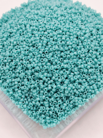 Miyuki 15/0 - Miyuki 1.5mm Opaque Turquoise Green 0412- 5g Orificiu 0.7mm Aprox. 1347 bucăți
