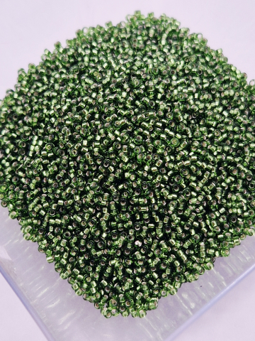 Miyuki 15/0 - Miyuki 1.5mm, Silver Lined Olive - 5g Orificiu 0.7mm Aprox. 1347 bucăți