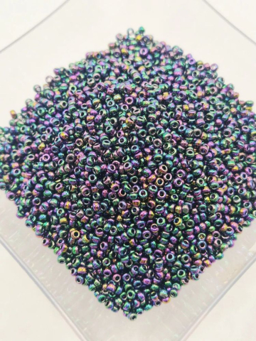 Miyuki 11/0 - Miyuki 2mm, Metallic Dk. Variegated Iris 0455D - 5g