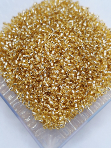 MIYUKI - Miyuki 2mm Silver Lined Lt. Gold 0002 - 5g