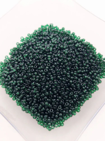 Miyuki 11/0 - Miyuki 2mm, Transparent Dk Emerald - 5g
