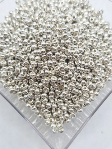 Miyuki 8/0 - Miyuki 3mm, argintiu galvanizat -5g