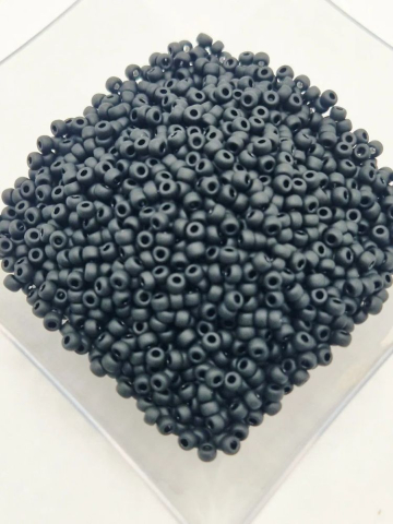 Toho 3mm - Miyuki 3mm, Black Matted 0401F - 5g