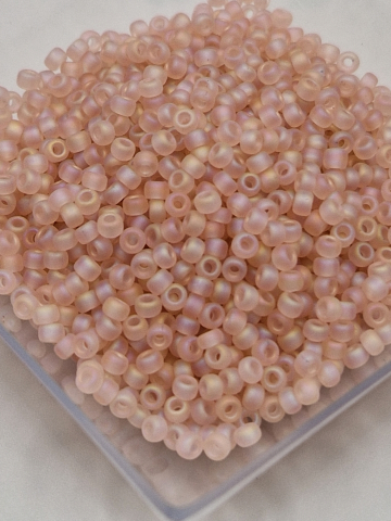 Miyuki 8/0 - Miyuki 3mm, Matt Transp Pale Pink 0155FR - 5g