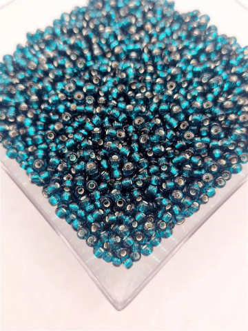 Miyuki 8/0 - Miyuki 3mm, Turcoaz cu foiță -5g