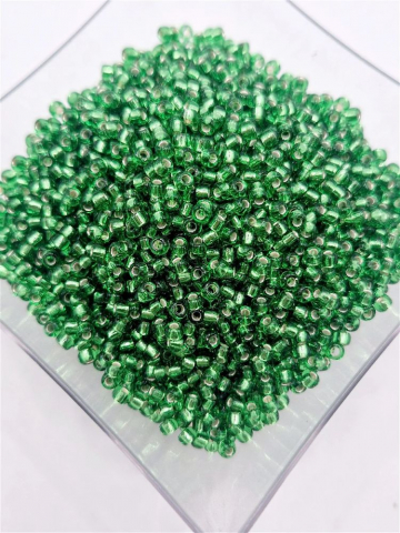 Miyuki 8/0 - Miyuki 3mm, Verde cu foiță 5g