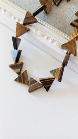 Ochi de tigru, triunghi 14mm, cod tigru2 - 1 buc triunghi [1]