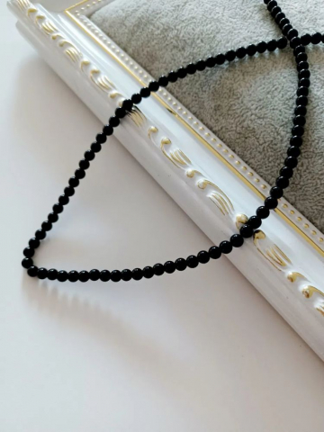 Onix - Onix negru 3mm - 1 buc