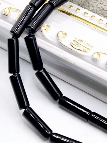 Onix negru tuburi 13x4.5mm - 1 buc [1]