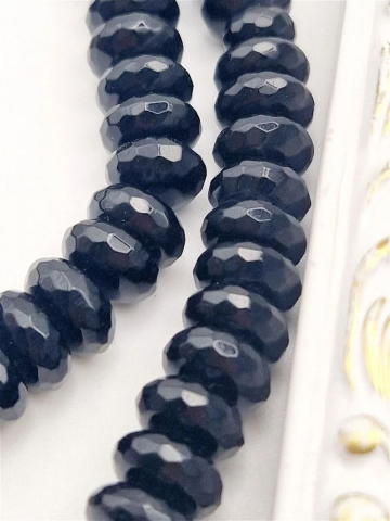 Onix rondele fațetat 10x4,5mm - 1 buc [1]