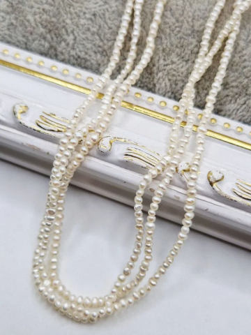 Perle albe 2mm - 1 sirag scurt 20cm [1]