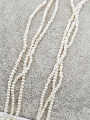 Perle - Perle albe 2mm - 1 sirag scurt 20cm