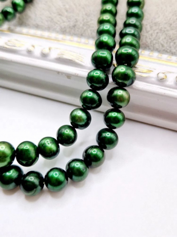 Perle de cultură green pistachio 7..8x6..7mm - 1 buc [1]