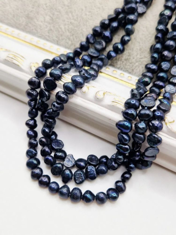 Perle - Perle negre baroc 5mm - 1 buc