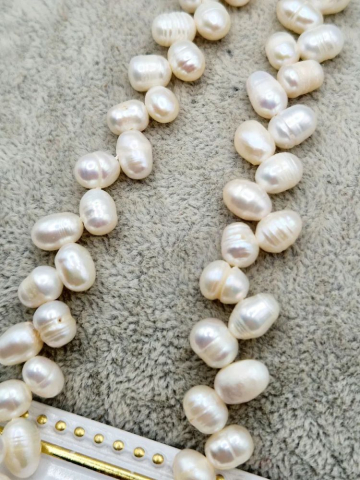 Perle de cultură orez albe 7..8x6mm - 1 buc [1]