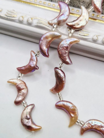 Perle semilună lila 18x7mm - 1 buc [1]