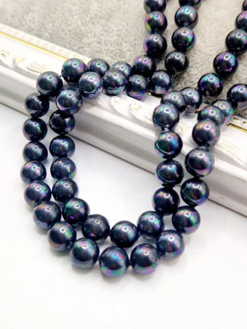 Perle tip Mallorca - Perle tip Mallorca, negre 8mm - 1buc