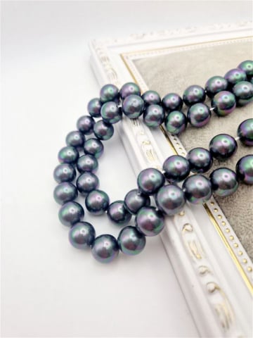 Perle tip Mallorca - Perle tip Mallorca, negru hematit 12mm - 1 buc