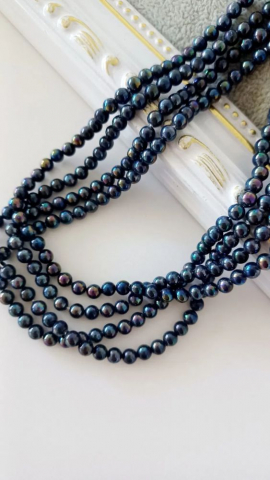 Perle tip Mallorca - Perle tip Mallorca, negru hematit 4mm, cod perle5 - 1 buc