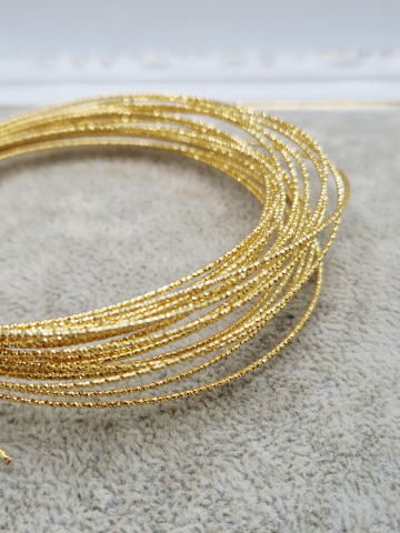 Sârmă - Sârmă tare/dura de 0.8mm, răsucită , 10cm - 1 buc Sârmă de cupru placată cu aur.